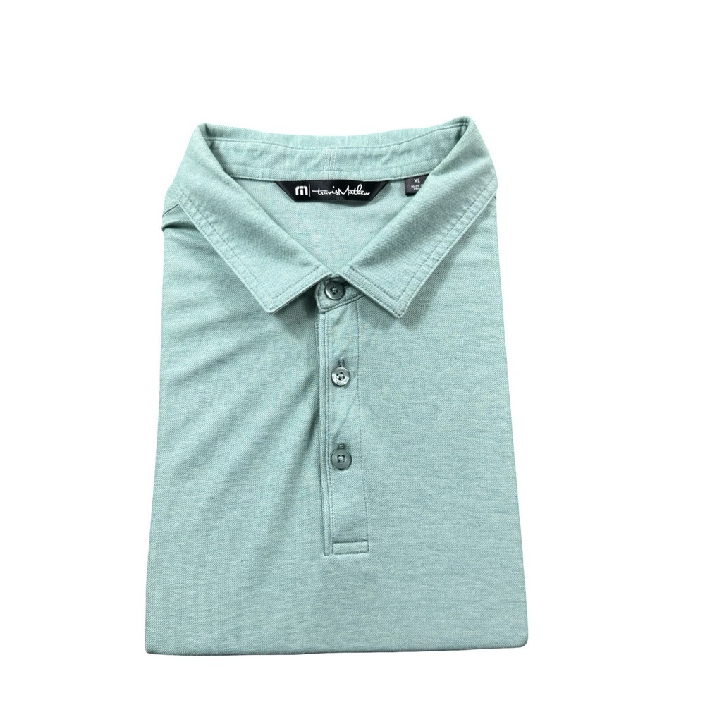 Travis Mathew Green Performance Mens S/S Polo Shirt Size XL